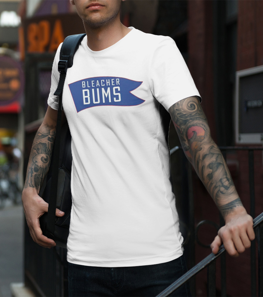 Bleacher Bums Blue Flag Banner T-Shirt