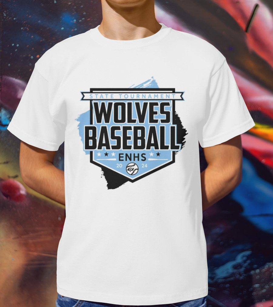 State Tournament ENHS Wolves Baseball T-Shirt