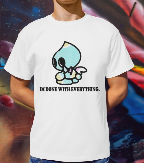 Chaos I'm Done With Everything Pastel Skull Character T-Shirt