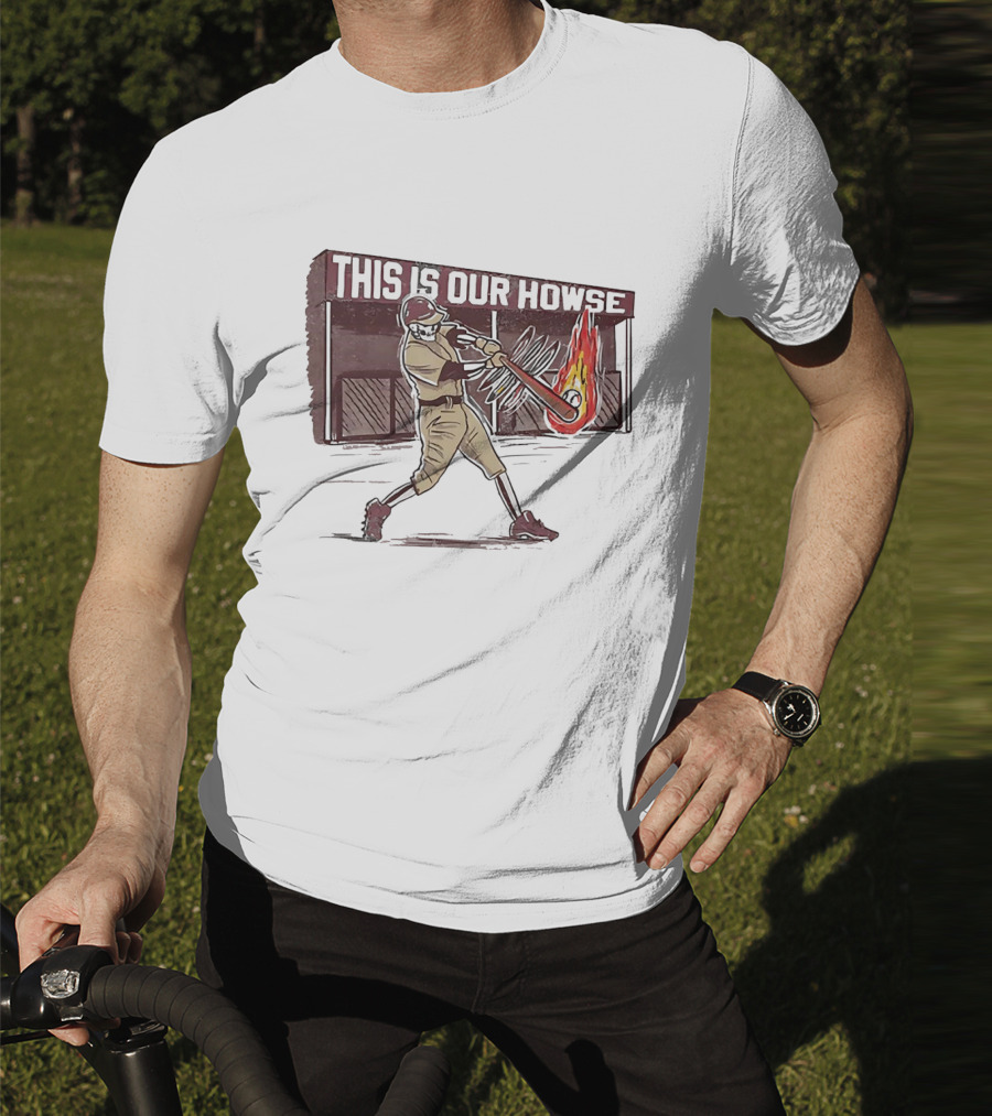 This Is Our Howse Baseball Flaming Bat Swing T-Shirt