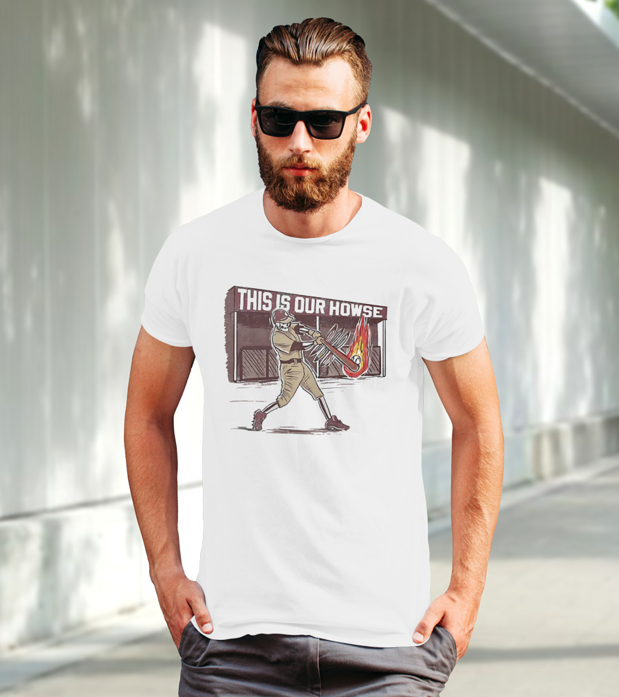 This Is Our Howse Baseball Flaming Bat Swing T-Shirt