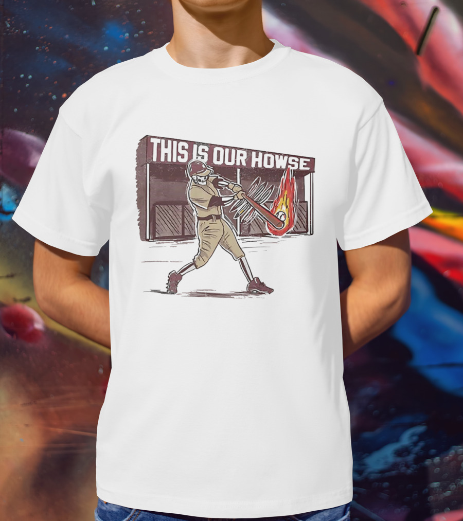 This Is Our Howse Baseball Flaming Bat Swing T-Shirt