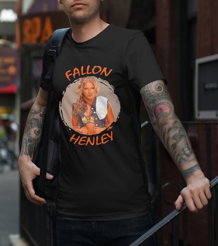 Fallon Henley WWE Bold Image With Studded Vest And Headband T-Shirt