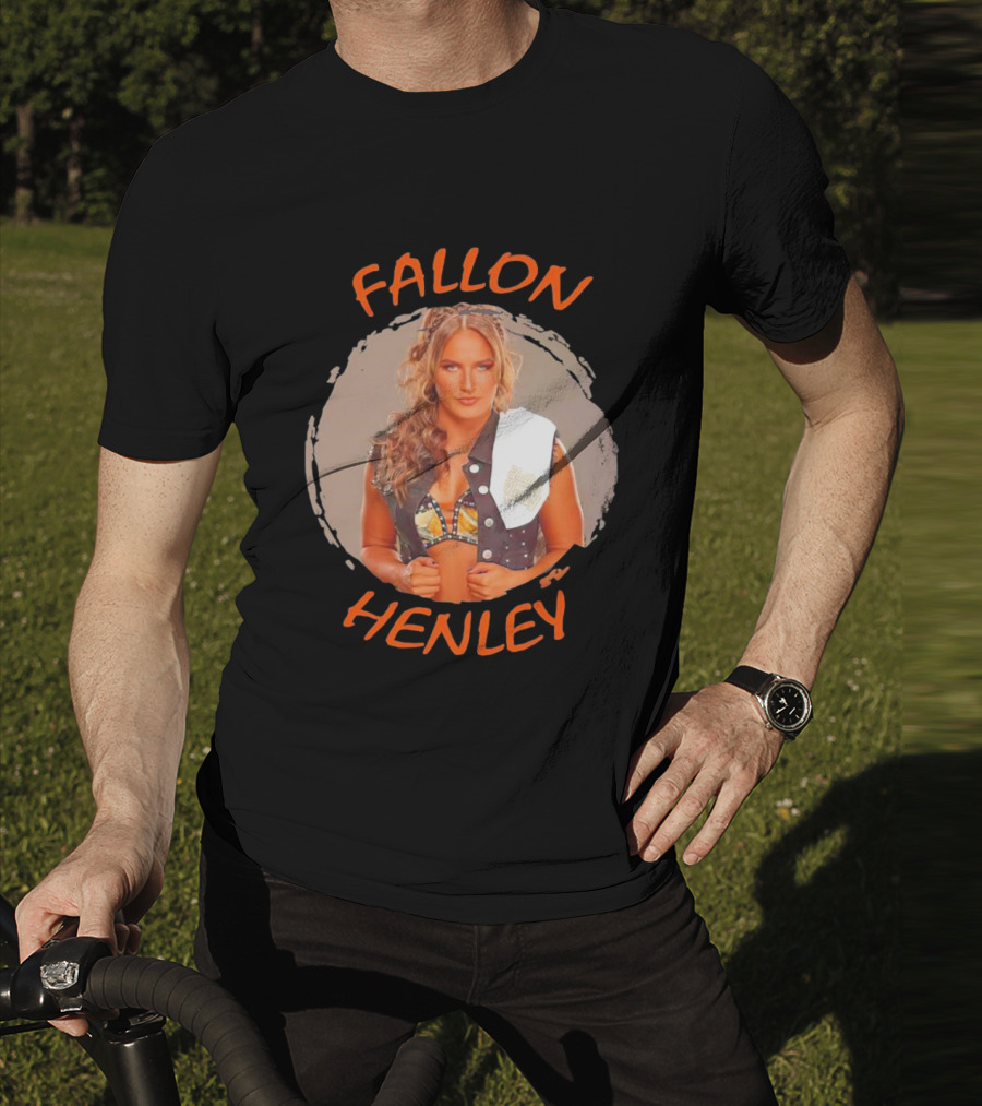 Fallon Henley WWE Bold Image With Studded Vest And Headband T-Shirt