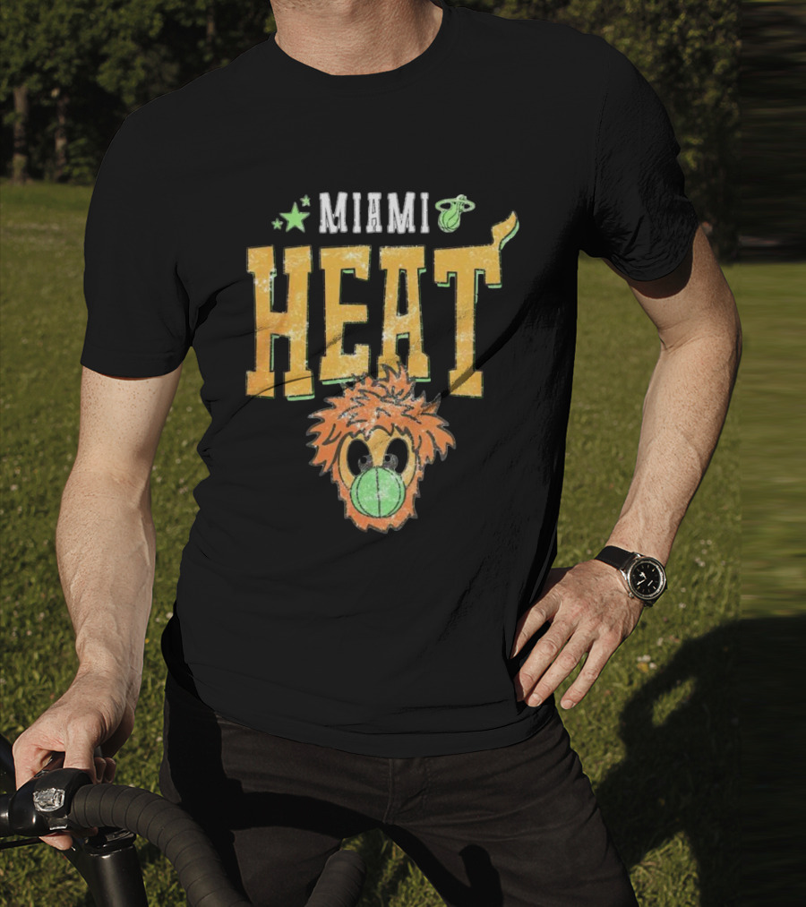 Miami Heat Burnie Basketball Court Culture T-Shirt