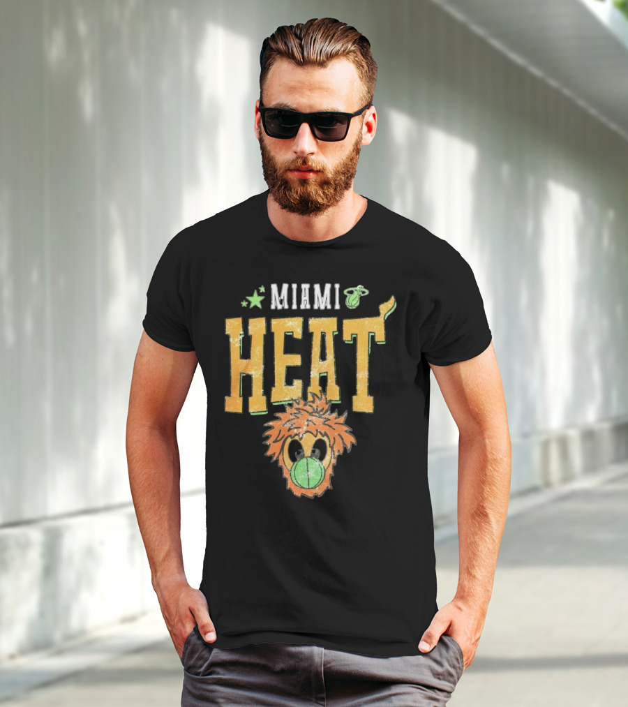 Miami Heat Burnie Basketball Court Culture T-Shirt