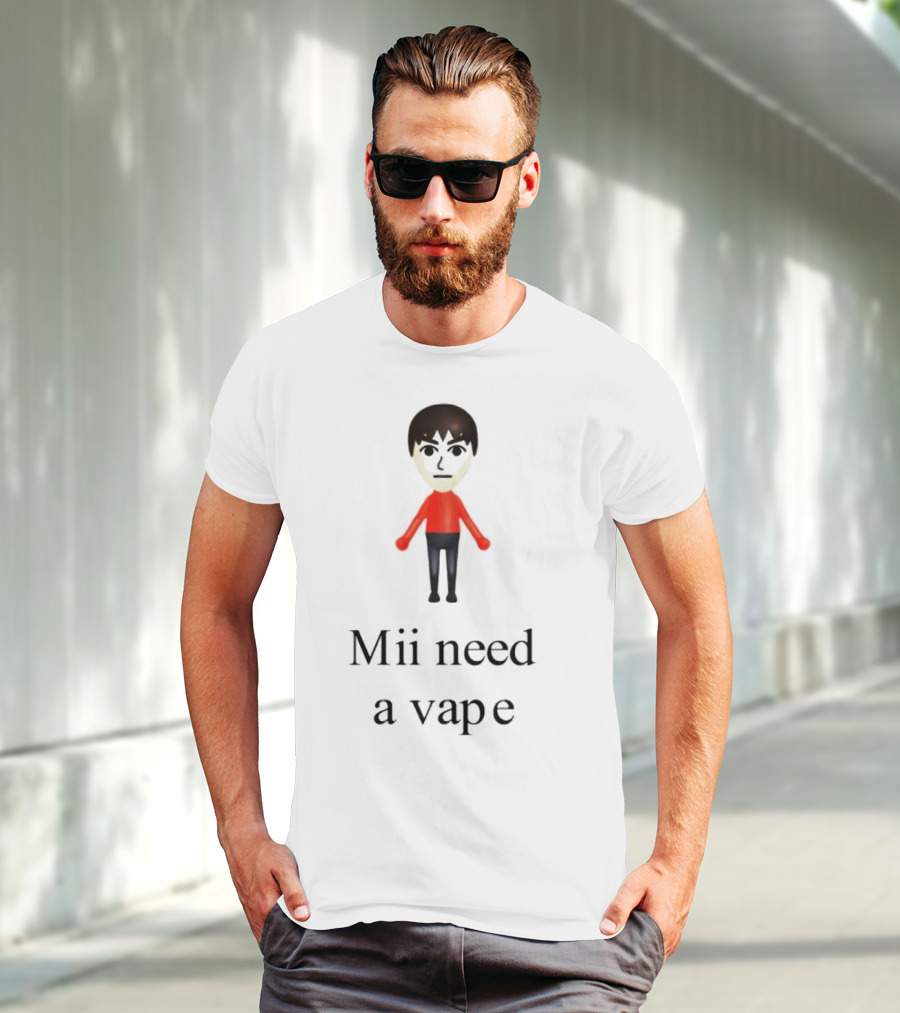 Mii Need A Vape Character Figure T-Shirt