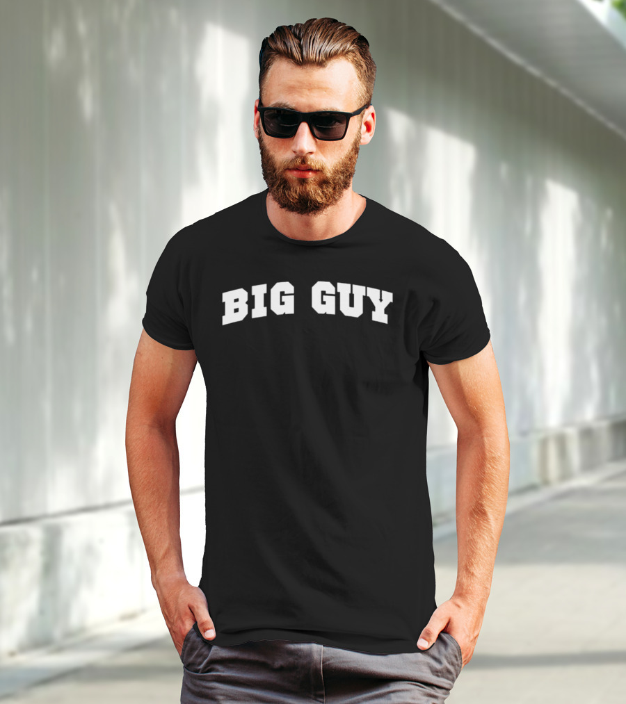 Big Guy Academy Text Bold Font T-Shirt