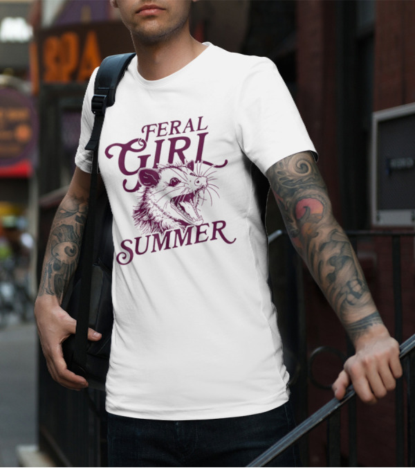 Feral Girl Summer Opossum T-Shirt