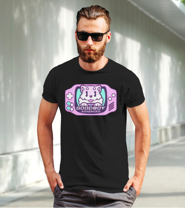Goodboy Advanced Pastel Gaming Handheld Console Dog Character T-Shirt