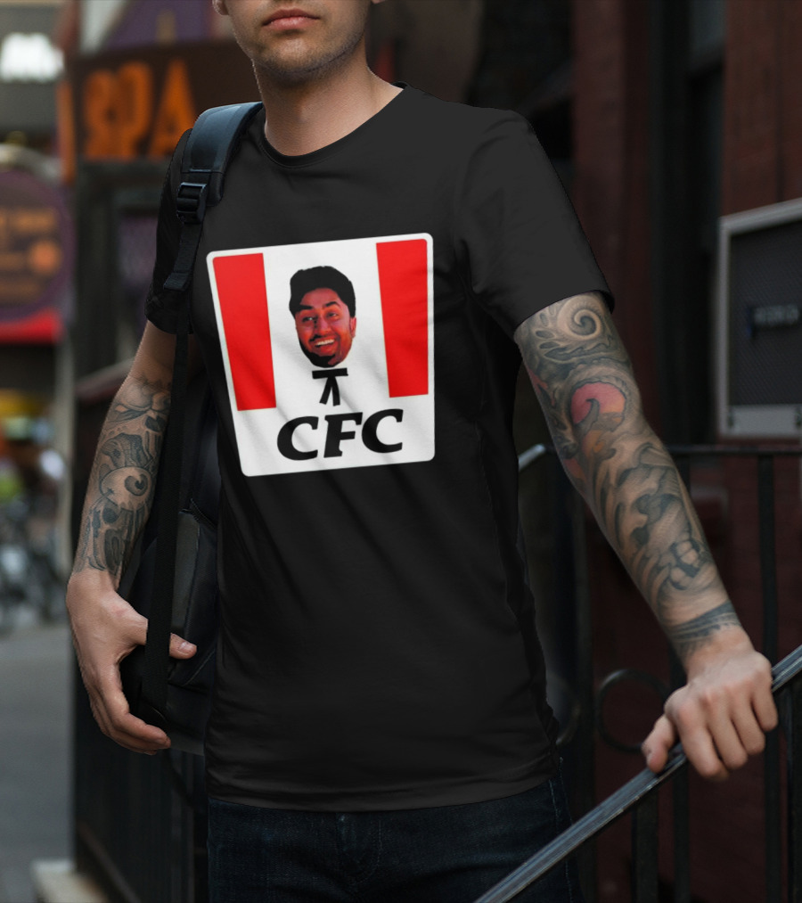 Mafs Collins CFC Parody Fried Chicken Face T-Shirt