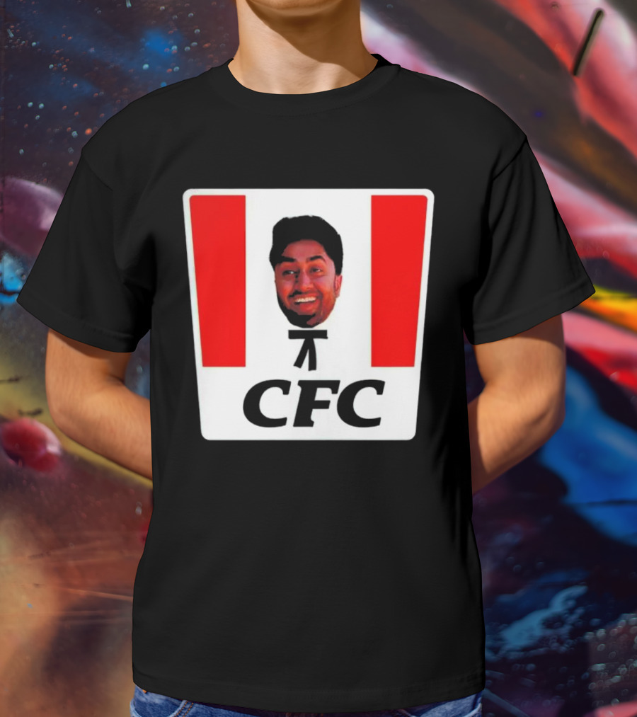 Mafs Collins CFC Parody Fried Chicken Face T-Shirt