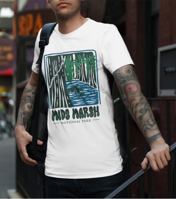 Mids Marsh National Park Forest River Scene T-Shirt