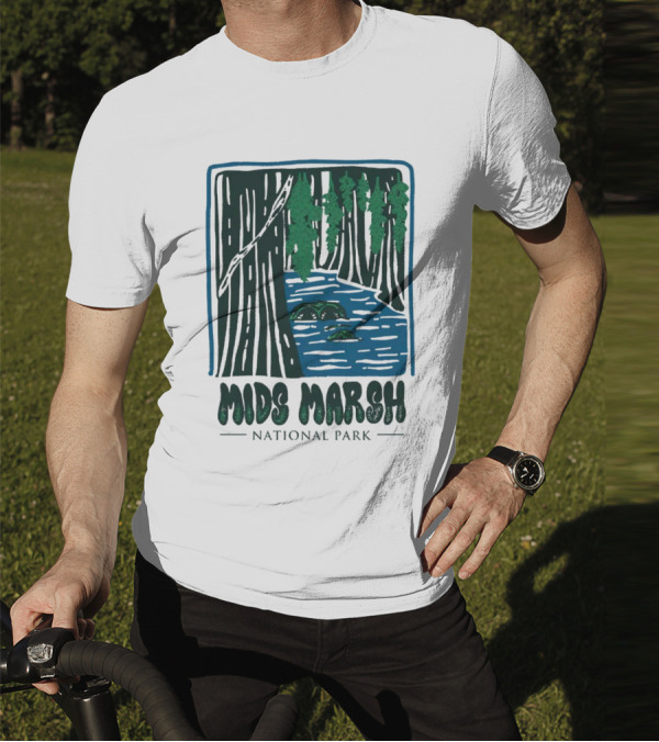 Mids Marsh National Park Forest River Scene T-Shirt
