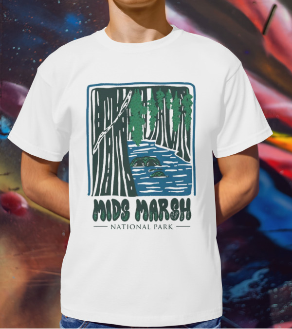 Mids Marsh National Park Forest River Scene T-Shirt