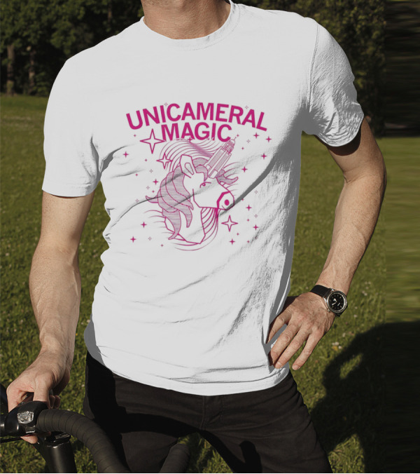 Unicameral Magic Neon Unicorn Capitol Stars T-Shirt