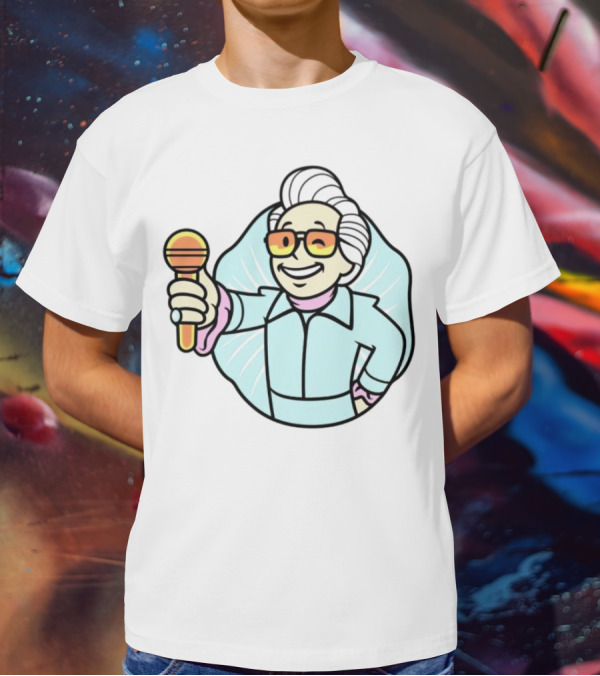 Vault Boy Elvis Microphone T-Shirt