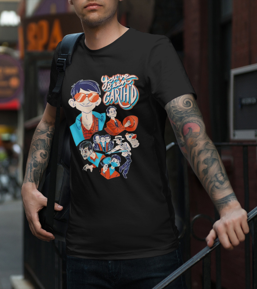 You've Been Garthd Cartoon Style Character Montage T-Shirt
