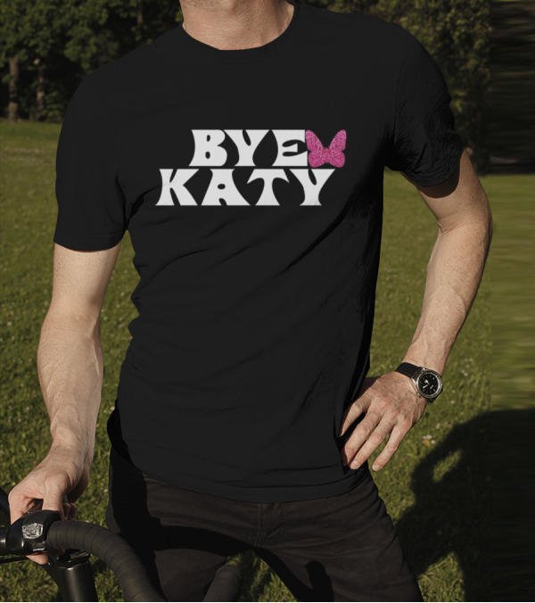 Bye Katy Pink Glitter Butterfly T-Shirt