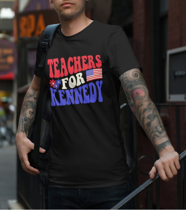 Teachers For Kennedy American Flag T-Shirt