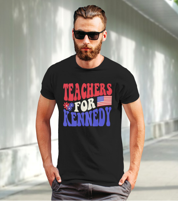 Teachers For Kennedy American Flag T-Shirt