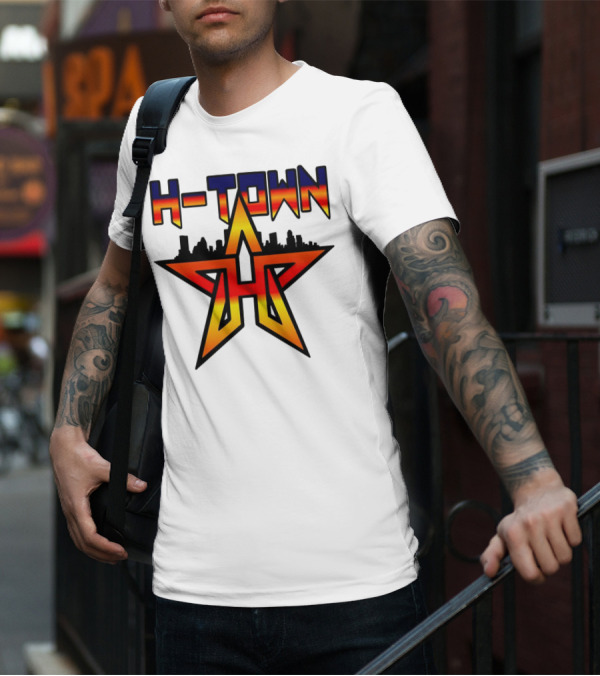 H-Town Skyline Star Houston Astros Baseball T-Shirt