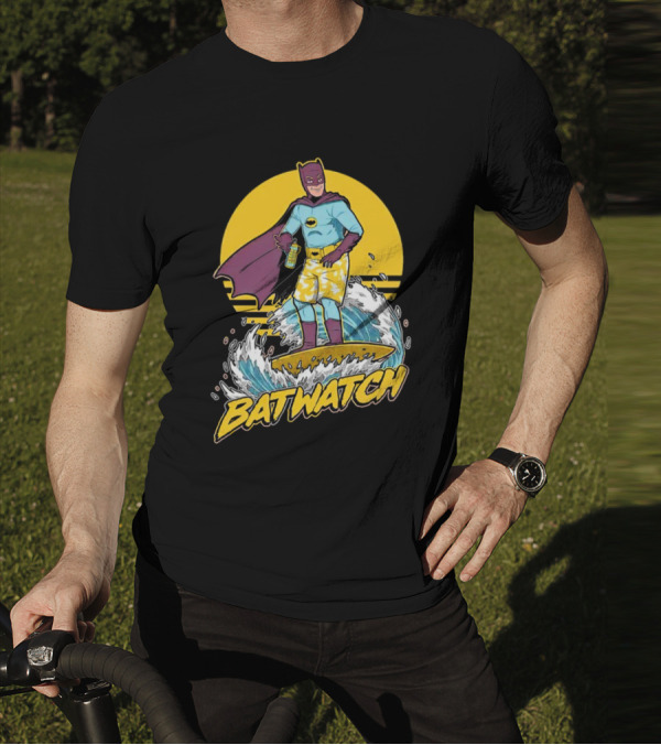 Batwatch Batman Surfing Bat Beach Summer T-Shirt