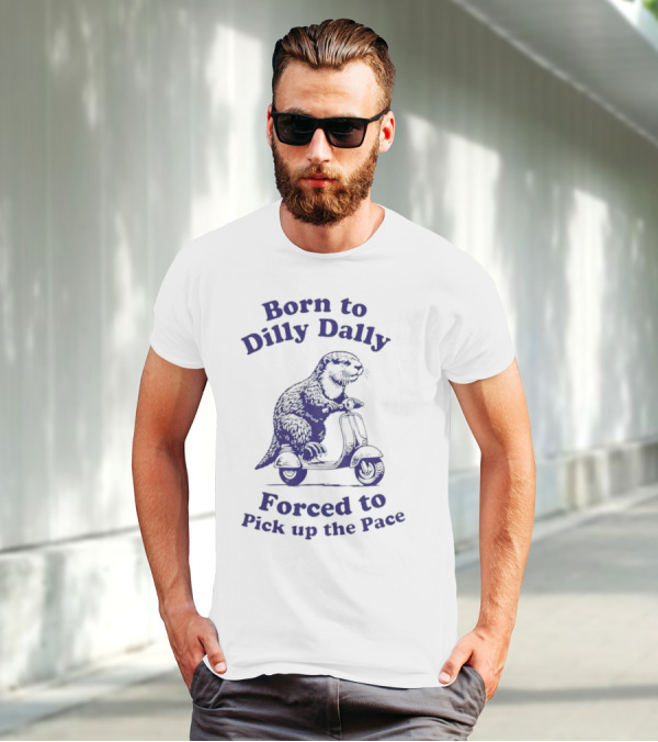 Born To Dilly Dally Capybara On Scooter Forced To Pick Up The Pace T-Shirt