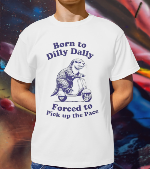 Born To Dilly Dally Capybara On Scooter Forced To Pick Up The Pace T-Shirt