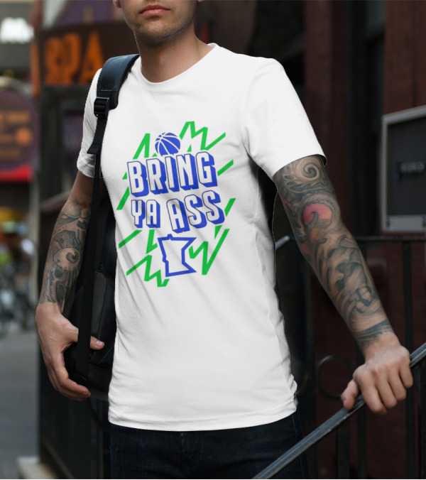 Bring Ya Ass Minnesota Basketball Neon T-Shirt