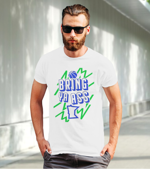 Bring Ya Ass Minnesota Basketball Neon T-Shirt
