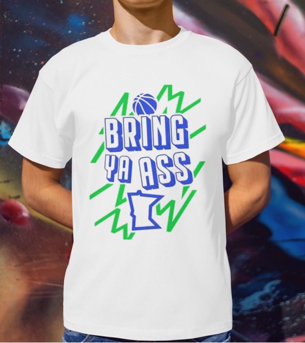 Bring Ya Ass Minnesota Basketball Neon T-Shirt