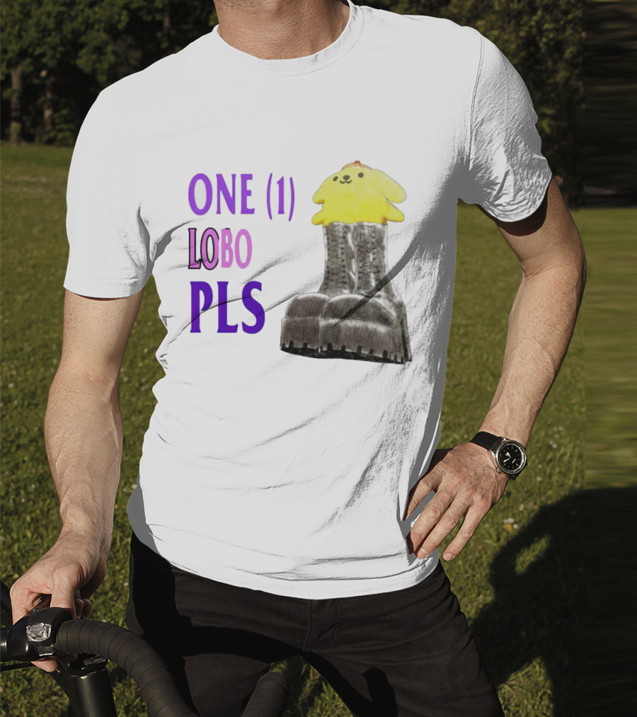 ONE (1) LOBO PLS Yellow Character Black Boots T-Shirt