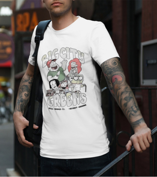 Big City Greens Bill Nancy Tilly Cricket Gramma Characters T-Shirt