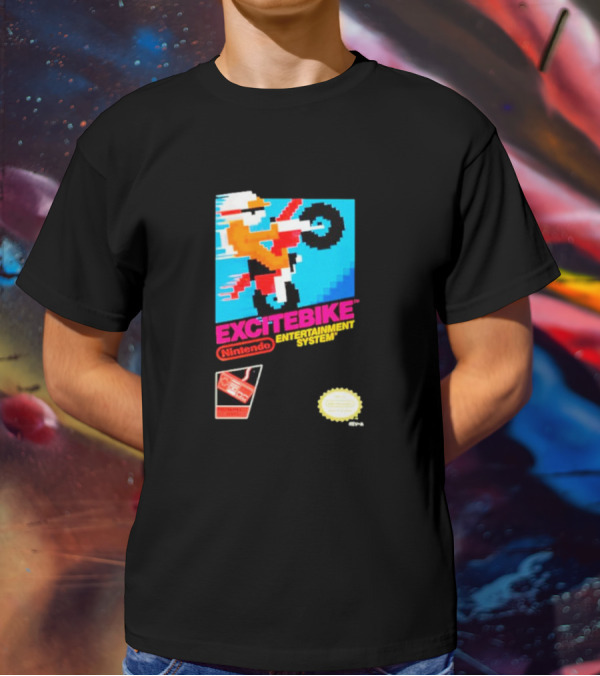 Nintendo Excitebike Entertainment System Classic Game Retro T-Shirt
