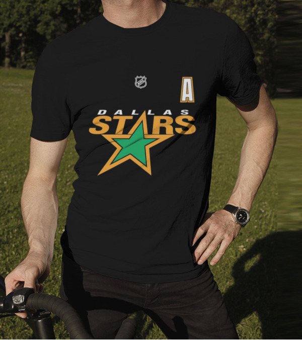 Dallas Stars NHL Hockey Team Logo And Letter A T-Shirt