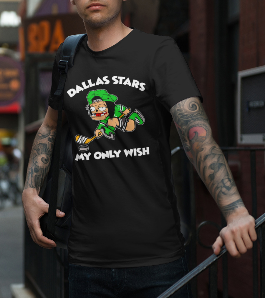 Dallas Stars My Only Wish Hockey Cartoon Character T-Shirt