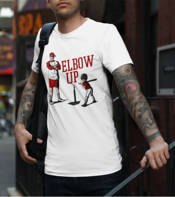 Elbow Up Baseball Coach Batting Stance T-Shirt