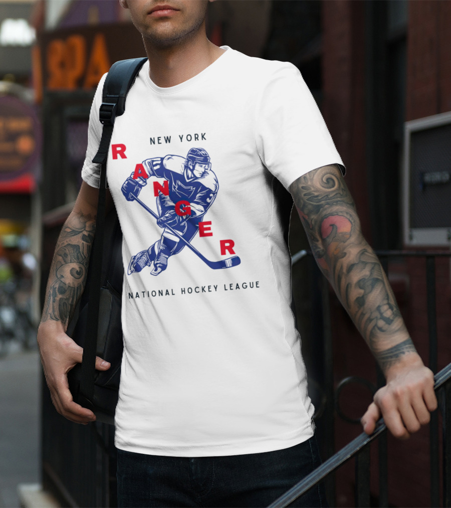 New York Ranger National Hockey League Vintage Player T-Shirt