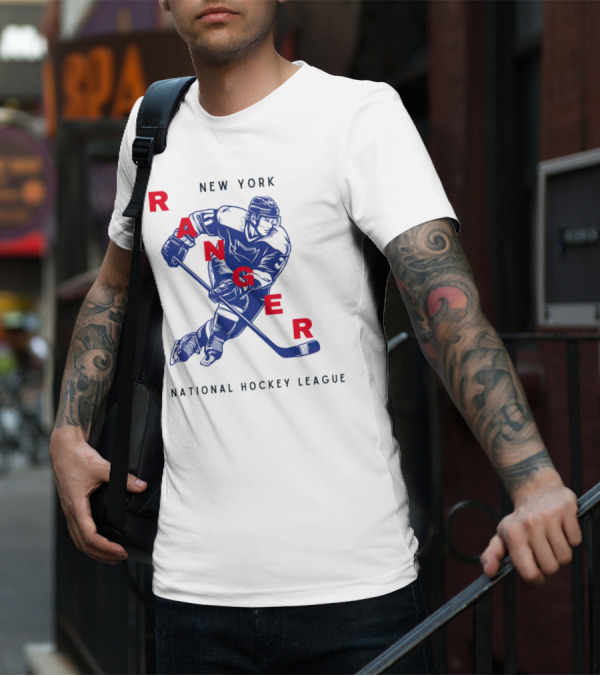 New York Ranger National Hockey League Vintage Player T-Shirt