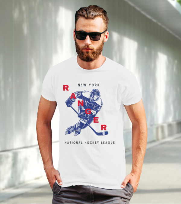 New York Ranger National Hockey League Vintage Player T-Shirt