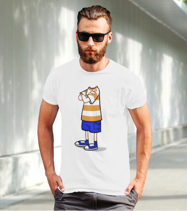 Phineas Ferb Cartoon Style Stun Body Outfit Blue Shorts T-Shirt