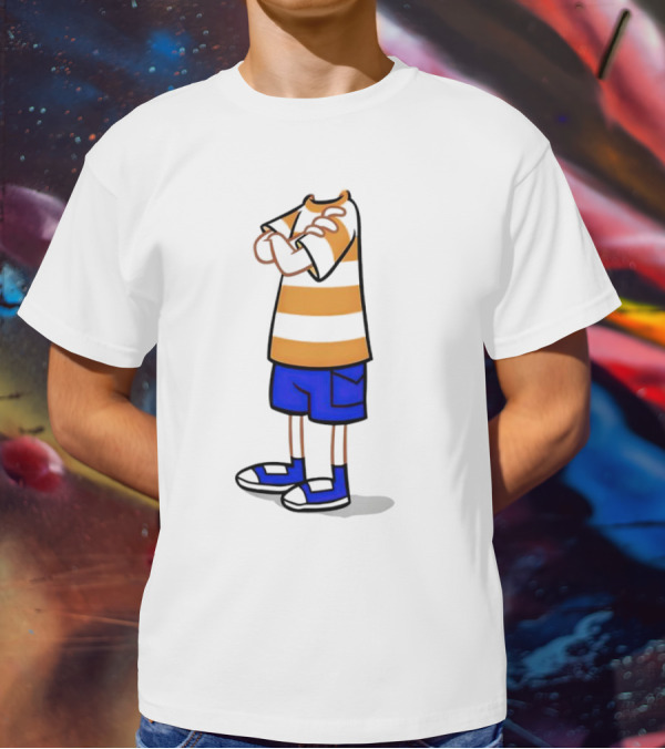 Phineas Ferb Cartoon Style Stun Body Outfit Blue Shorts T-Shirt
