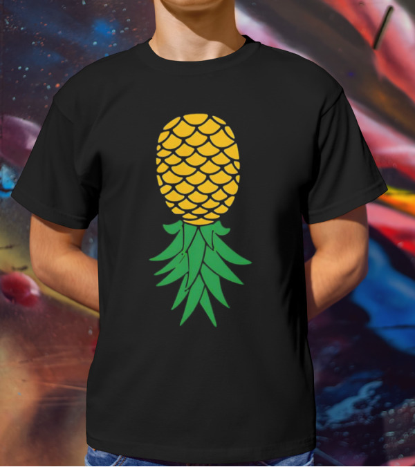 Upside Down Pineapple Yellow Green Scales T-Shirt