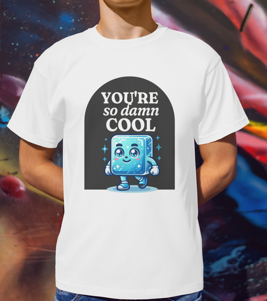 Smiling Ice Cube With You're So Damn Cool T-Shirt
