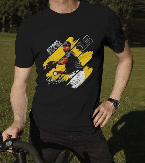 Ke’Bryan Hayes Pittsburgh Pirates Baseball 13 Signature Cartoon T-Shirt