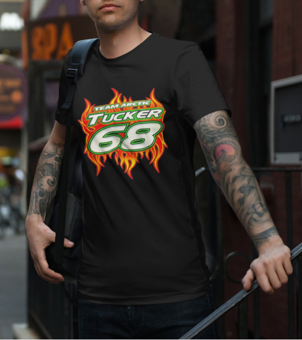 Team Arctic Tucker 68 Fire Flames Racing Motif T-Shirt