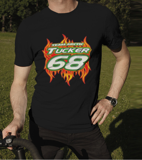 Team Arctic Tucker 68 Fire Flames Racing Motif T-Shirt