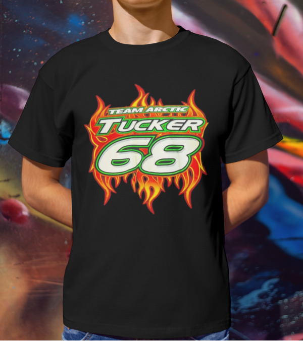 Team Arctic Tucker 68 Fire Flames Racing Motif T-Shirt