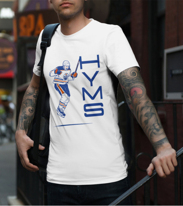 Zach Hyman Edmonton Oilers HYMS Hockey Player T-Shirt